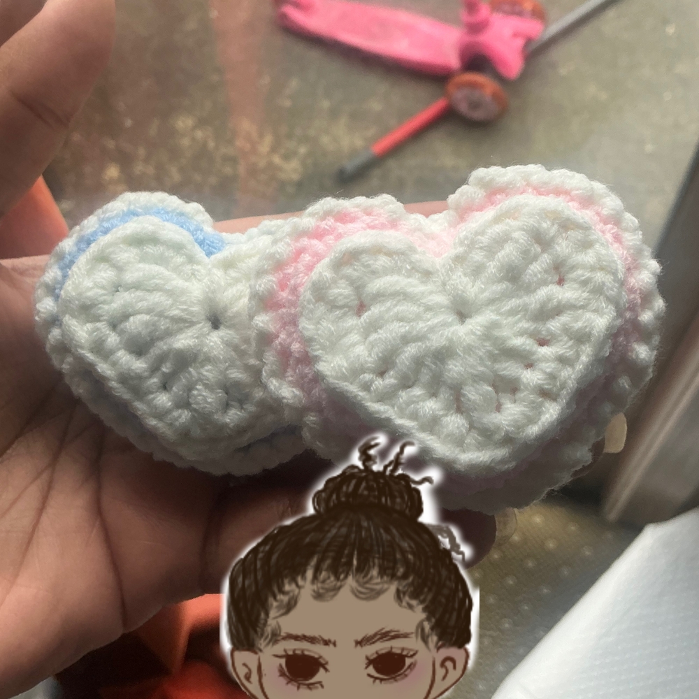 Handmade Crochet Heart keyring